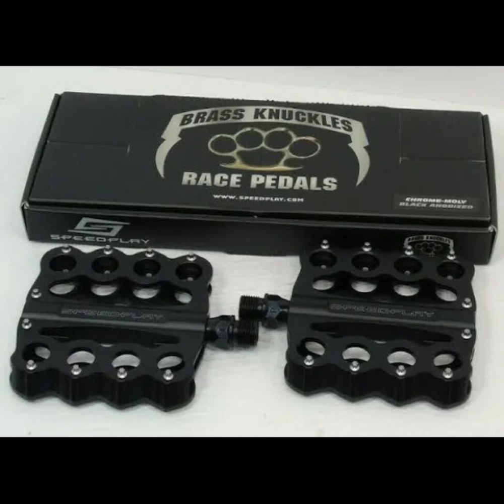 Unisex-Genuine Speedplay Brass Knuckles Pedal Set, Black, Chrome-moly, Brand - Picture 2 of 11